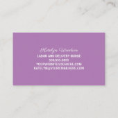 Carte De Visite Infirmière de la main-d'oeuvre Maternité Ward Plut (Dos)