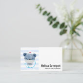 Carte De Visite Infirmière de l'ours mignonne portant un Masque Mé (Debout devant)