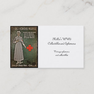 Carte De Visite Infirmière demandant les donations WWI