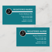 Carte De Visite Infirmière diplômée à domicile (Devant / Derrière)