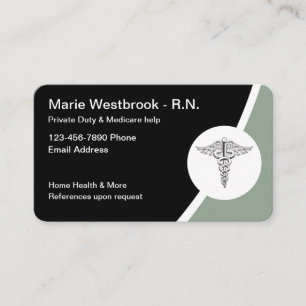 Carte De Visite Infirmière diplômée à domicile en soins privés