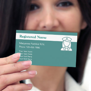 Carte De Visite Infirmière Diplômée Design Moderne