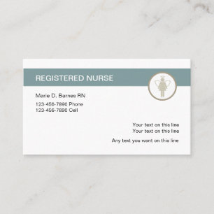 Carte De Visite Infirmière diplômée médicale