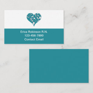 Carte De Visite Infirmière diplômée médicale tendance simple