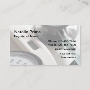 Carte De Visite Infirmière diplômée professionnelle