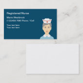 Carte De Visite Infirmière diplômée simple (Devant / Derrière)