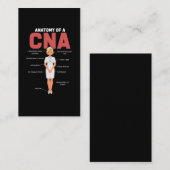 Carte De Visite Infirmière en anatomie de l'AIIC Adjointe en soins (Devant / Derrière)
