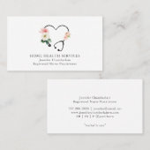 Carte De Visite Infirmière en santé à domicile (Devant / Derrière)