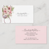 Carte De Visite Infirmière en santé Aide soignante Stethoscope flo (Devant / Derrière)