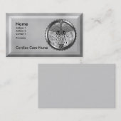 Carte De Visite Infirmière en soins cardiaques gris (Devant / Derrière)