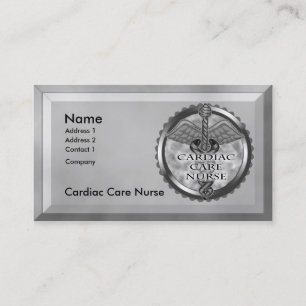 Carte De Visite Infirmière en soins cardiaques gris