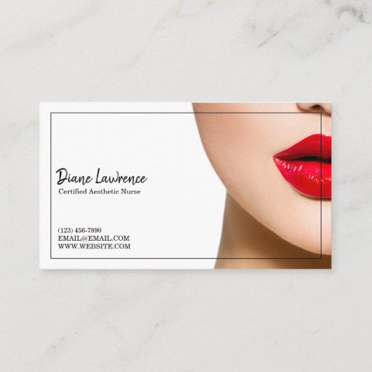 Carte De Visite Infirmière esthétique, Docteur, Chirurgie cosmétiq (Dos)