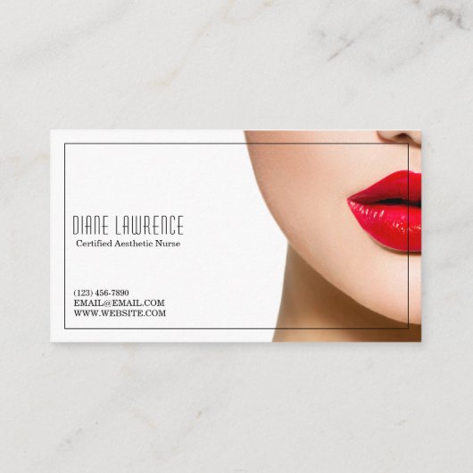 Carte De Visite Infirmière esthétique, Docteur, Chirurgie Cosmétiq (Dos)