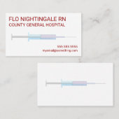 Carte De Visite Infirmière Grippe Blanche (Devant / Derrière)