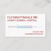 Carte De Visite Infirmière Grippe Blanche (Devant)