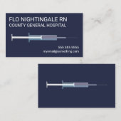 Carte De Visite Infirmière Grippe Bleue (Devant / Derrière)