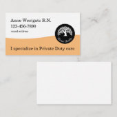 Carte De Visite Infirmière inscrite à la santé à domicile Médicale (Devant / Derrière)