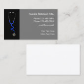 Carte De Visite Infirmière inscrite moderne Médicale (Devant / Derrière)