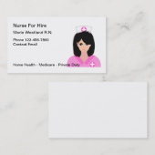 Carte De Visite Infirmière inscrite pour l'embauche professionnell (Devant / Derrière)