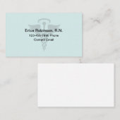 Carte De Visite Infirmière invitée inscrite Ange Caduceus (Devant / Derrière)