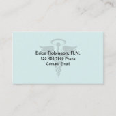 Carte De Visite Infirmière invitée inscrite Ange Caduceus (Devant)