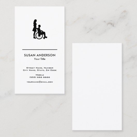 Carte De Visite Infirmière Médicale (Devant / Derrière)