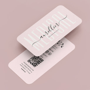 Carte De Visite Infirmière Médicale Docteur esthétique rose modern