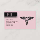 Carte De Visite Infirmière Médicale Pink (Dos)