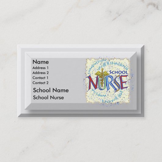 Carte De Visite Infirmière Motto (Devant)