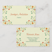 Carte De Visite Infirmière - nature chic élégante (Devant / Derrière)