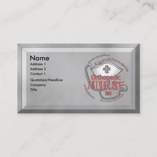 Carte De Visite Infirmière orthopédique Axiom (Devant)