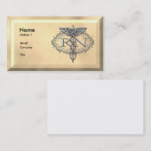 Carte De Visite Infirmière Oval argenté (Devant / Derrière)