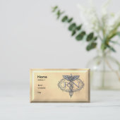 Carte De Visite Infirmière Oval argenté (Debout devant)