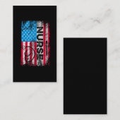 Carte De Visite Infirmière patriotique drapeau américain Stethosco (Devant / Derrière)