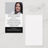 Carte De Visite Infirmière photo personnalisée (Devant / Derrière)