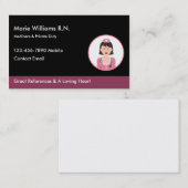 Carte De Visite Infirmière professionnelle Médicale  (Devant / Derrière)