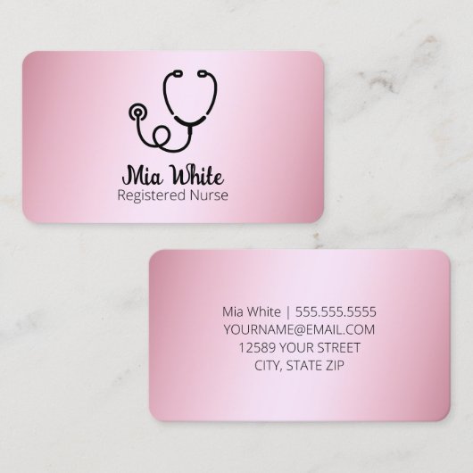 Carte De Visite Infirmière RN (Devant / Derrière)