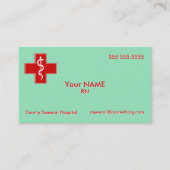 Carte De Visite Infirmière Scrubs Green (Devant)