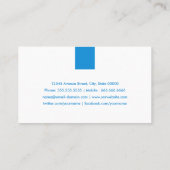 Carte De Visite Infirmière - Simple Aqua Blue (Dos)