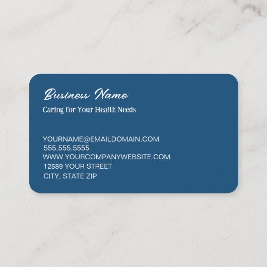 Carte De Visite Infirmière soignante (Dos)