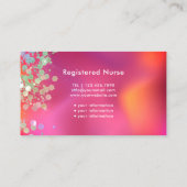 Carte De Visite Infirmière soignante Holographique Parties scintil (Dos)