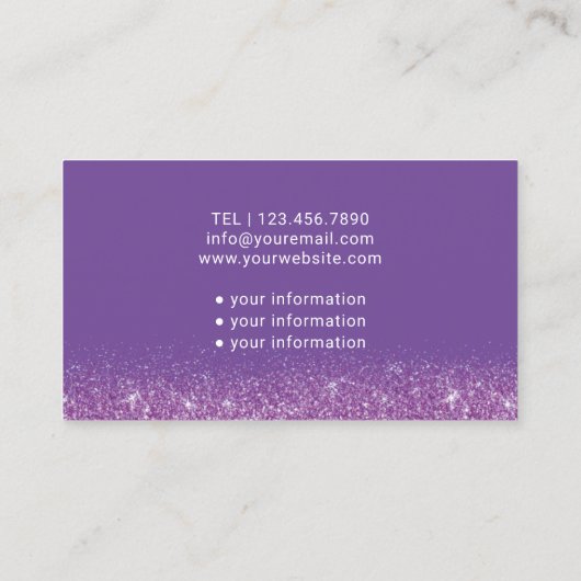 Carte De Visite Infirmière soignante Médicale Parties scintillant (Dos)