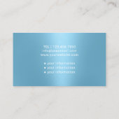 Carte De Visite Infirmière soignante Moderne Bleu Soins Médicales (Dos)