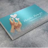 Carte De Visite Infirmière soignante Moderne Turquoise Soins Médic