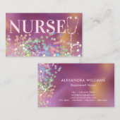 Carte De Visite Infirmière soignante Parties scintillant élégante  (Devant / Derrière)