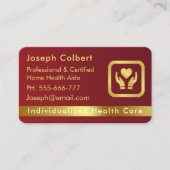 Carte De Visite Infirmière Soins Médicales Or moderne (Devant)