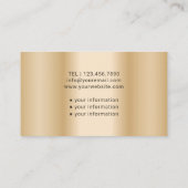 Carte De Visite Infirmière Soins Médicales Or moderne (Dos)