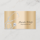 Carte De Visite Infirmière Soins Médicales Or moderne (Devant)