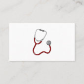 Carte De Visite Infirmière Stethoscope Blanc (Dos)