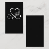 Carte De Visite Infirmière Stethoscope Flower Hospital (Devant / Derrière)